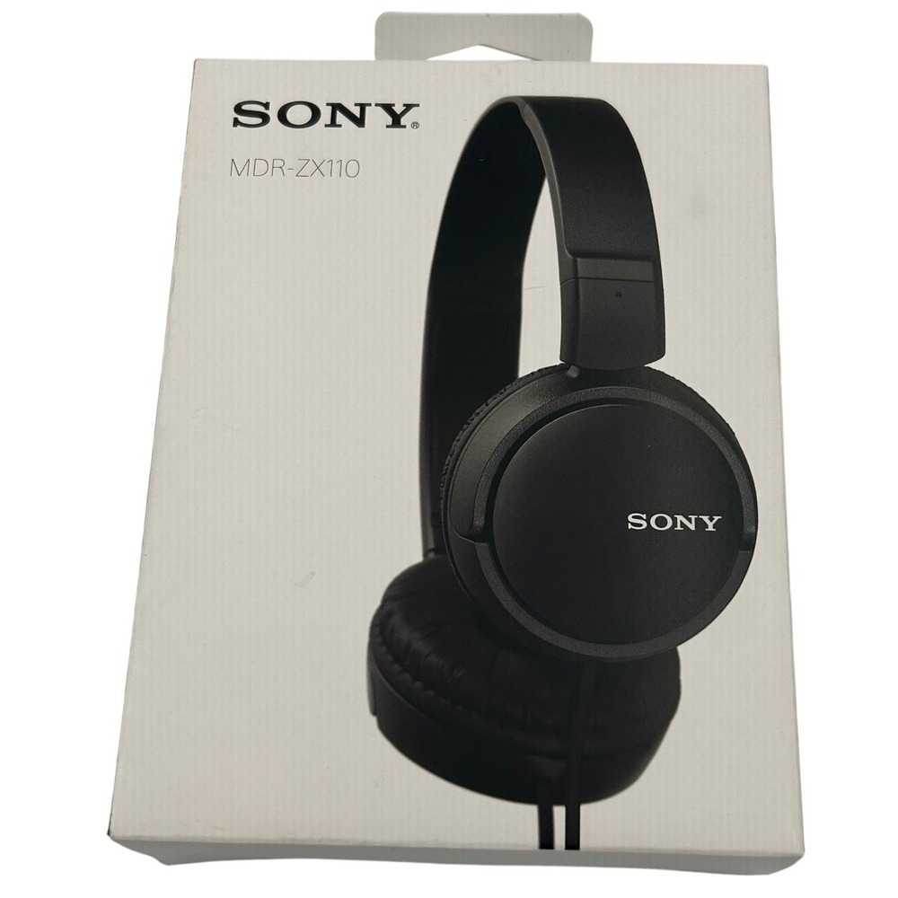 Sony MDR-ZX110 Wired On-Ear Folding Headphones Black
